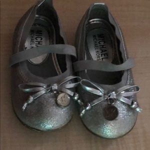 Mk silver sparkle shoes